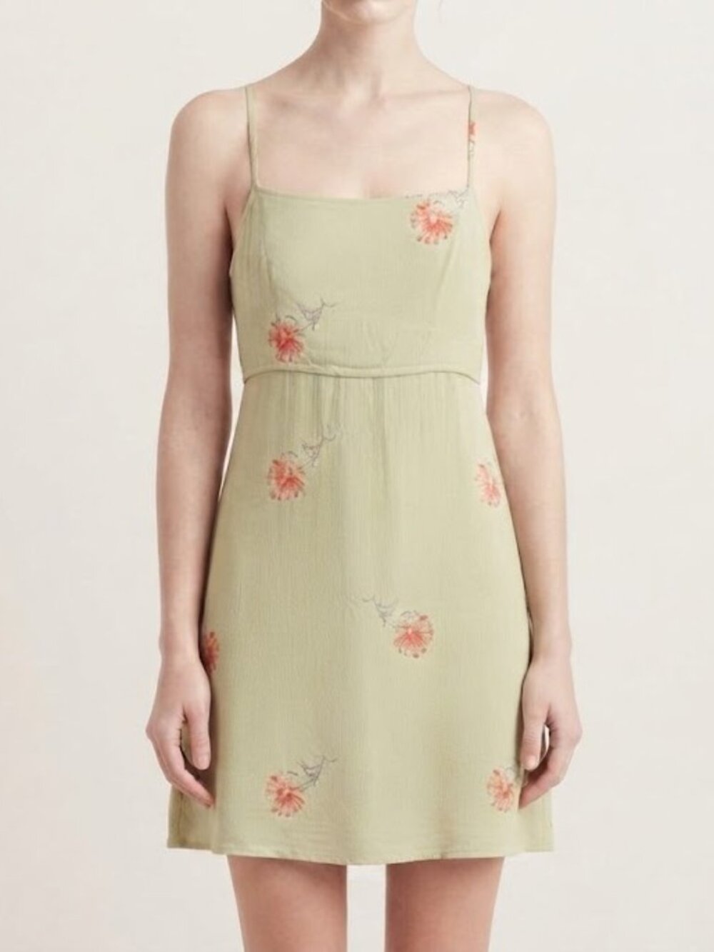 ✨️SUMMER CLEAR OUT✨️ Lime Green Floral Mini Dress